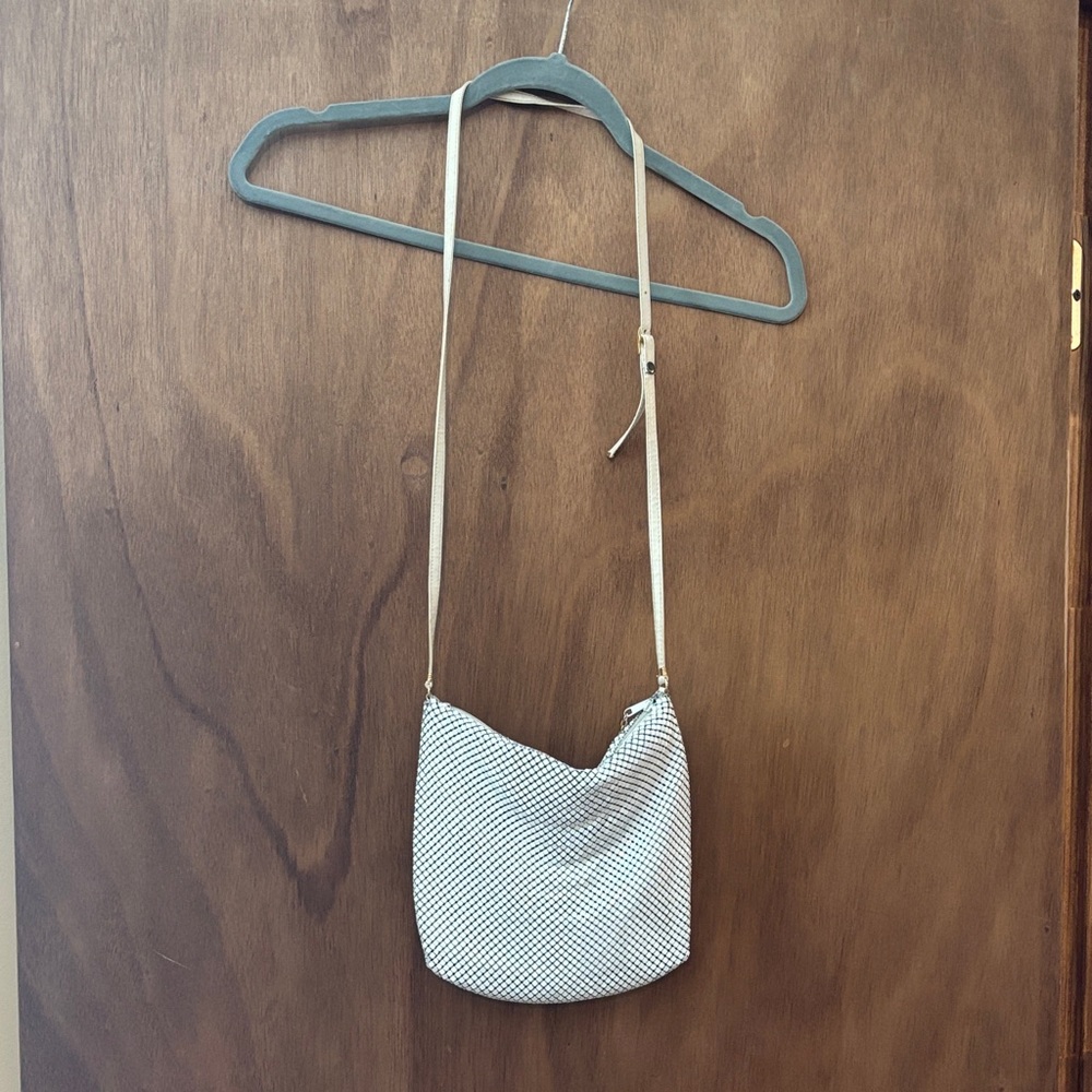 Whiting & Davis Silver Crossbody Bag